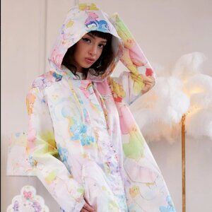 NWOT Dolls Kill x Care Bears Kingdom Of Caring Rain Jacket Size Small
